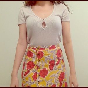 Urban Outfitters Ribbed Scoop Neck Top